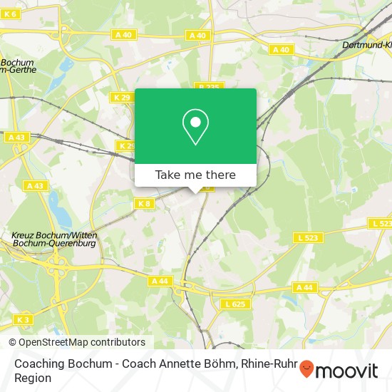 Coaching Bochum - Coach Annette Böhm map