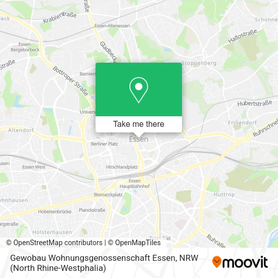 Карта Gewobau Wohnungsgenossenschaft Essen