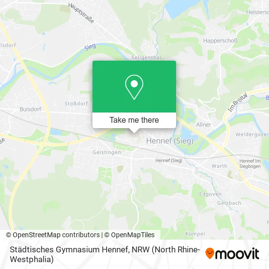 Карта Städtisches Gymnasium Hennef