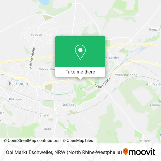Карта Obi Markt Eschweiler
