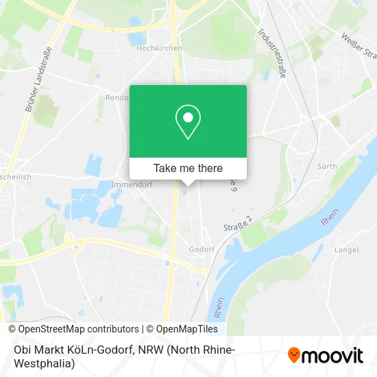 Карта Obi Markt KöLn-Godorf