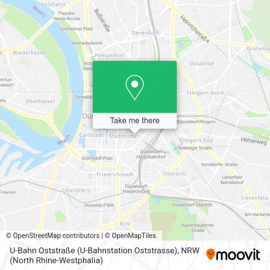 Карта U-Bahn Oststraße (U-Bahnstation Oststrasse)