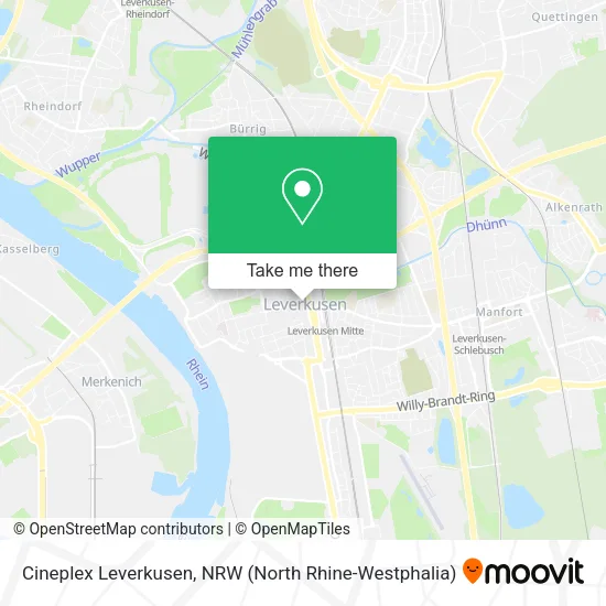 Карта Cineplex Leverkusen