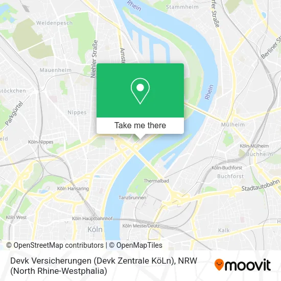 Карта Devk Versicherungen (Devk Zentrale KöLn)
