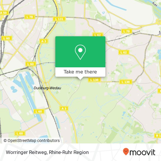 Worringer Reitweg map