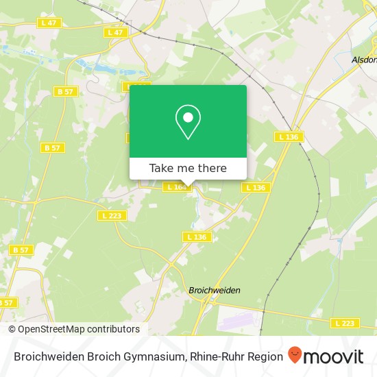 Broichweiden Broich Gymnasium map