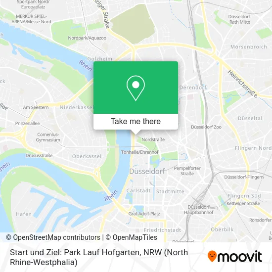 Карта Start und Ziel: Park Lauf Hofgarten