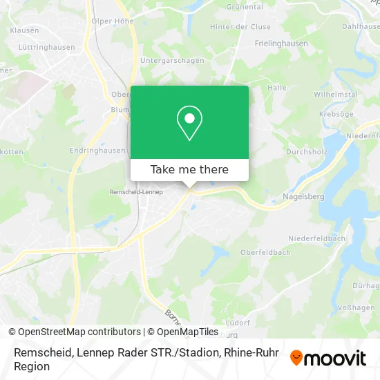 Карта Remscheid, Lennep Rader STR. / Stadion