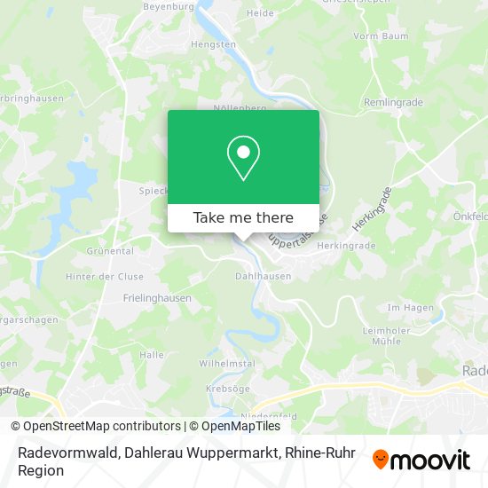 Radevormwald, Dahlerau Wuppermarkt map