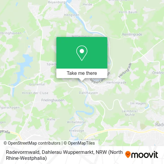 Radevormwald, Dahlerau Wuppermarkt map