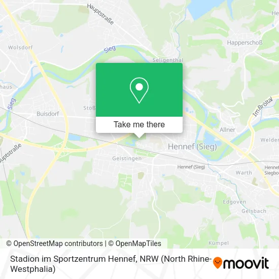 Карта Stadion im Sportzentrum Hennef
