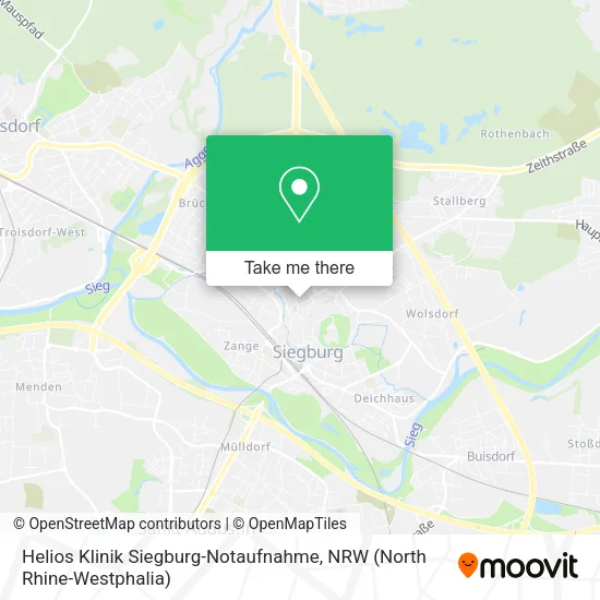 Карта Helios Klinik Siegburg-Notaufnahme