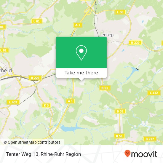 Tenter Weg 13 map