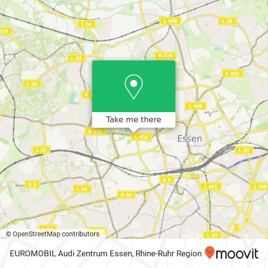 EUROMOBIL Audi Zentrum Essen map