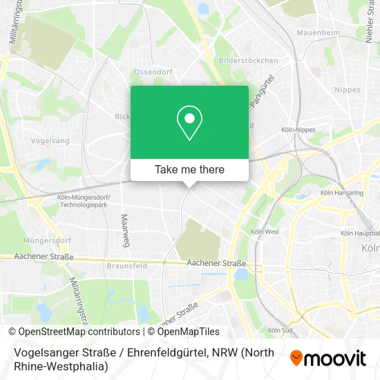 Карта Vogelsanger Straße / Ehrenfeldgürtel
