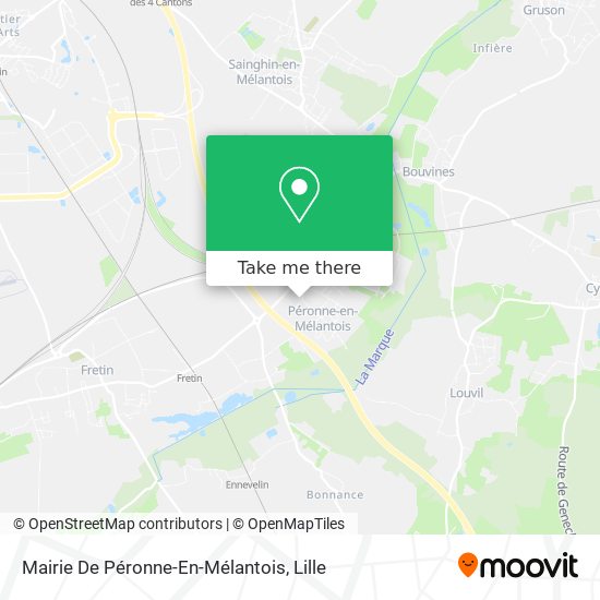Mairie De Péronne-En-Mélantois map