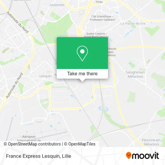 France Express Lesquin map