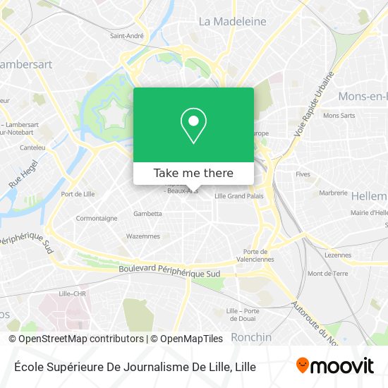 École Supérieure De Journalisme De Lille map
