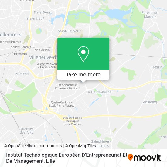 Mapa Institut Technologique Européen D'Entrepreneuriat Et De Management