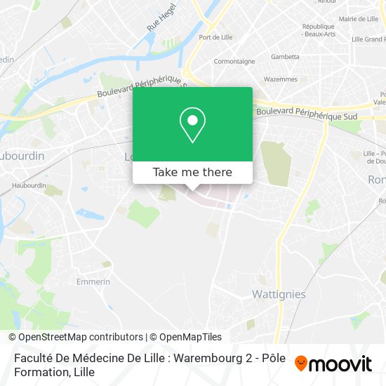 Faculté De Médecine De Lille : Warembourg 2 - Pôle Formation map