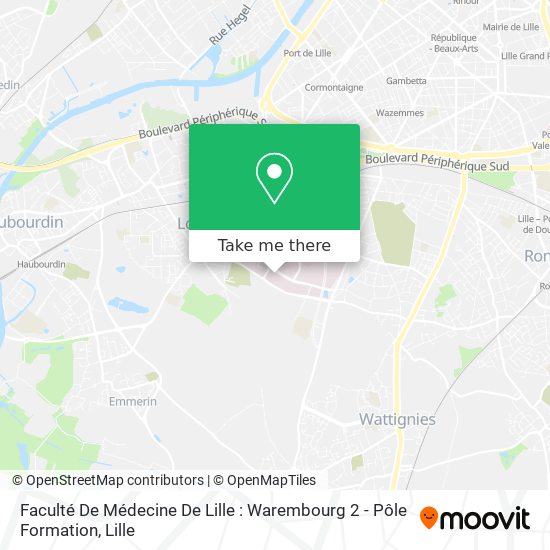 Mapa Faculté De Médecine De Lille : Warembourg 2 - Pôle Formation