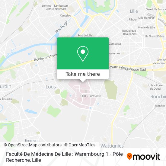 Faculté De Médecine De Lille : Warembourg 1 - Pôle Recherche map