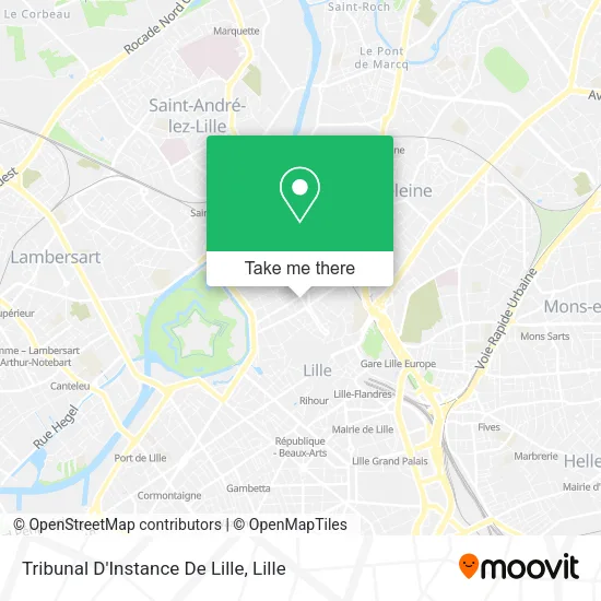 Tribunal D'Instance De Lille map