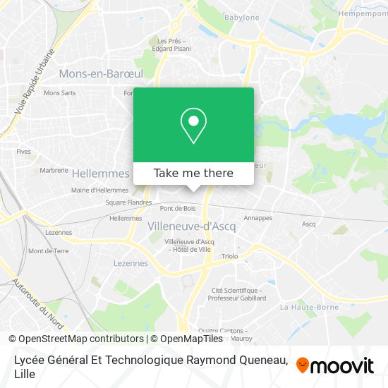 Lycée Général Et Technologique Raymond Queneau map