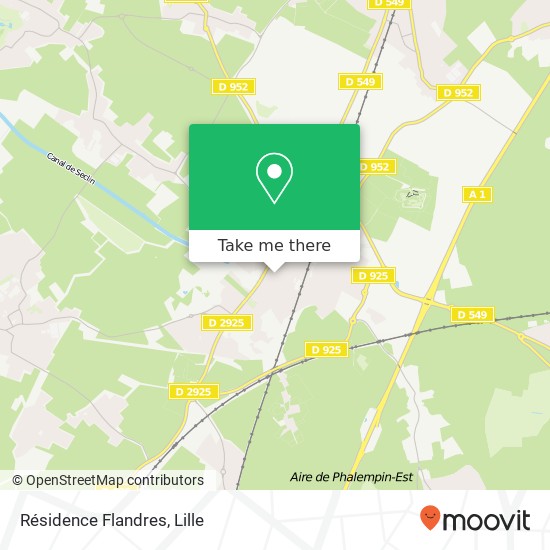 Résidence Flandres map