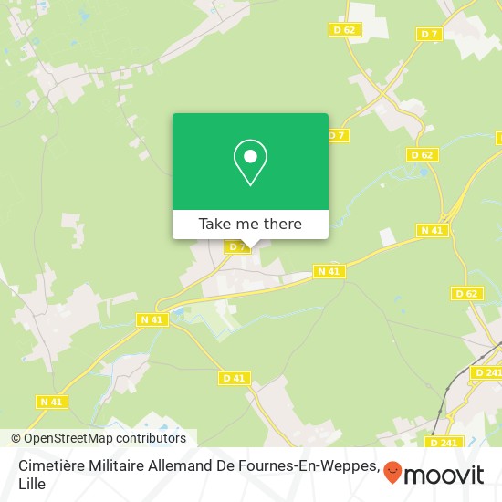 Cimetière Militaire Allemand De Fournes-En-Weppes map