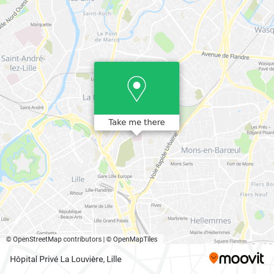 Hôpital Privé La Louvière map