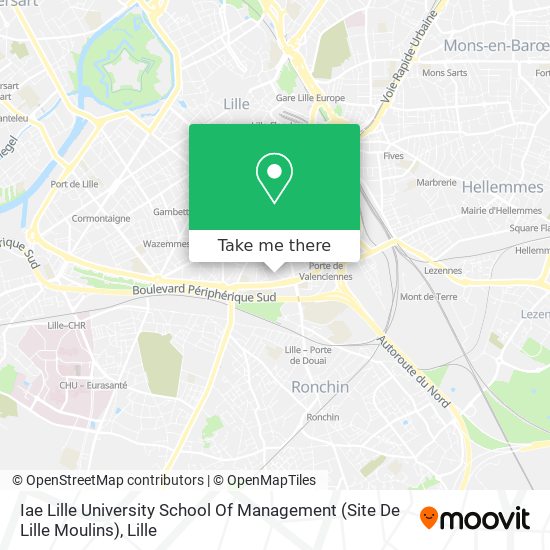 Iae Lille University School Of Management (Site De Lille Moulins) map