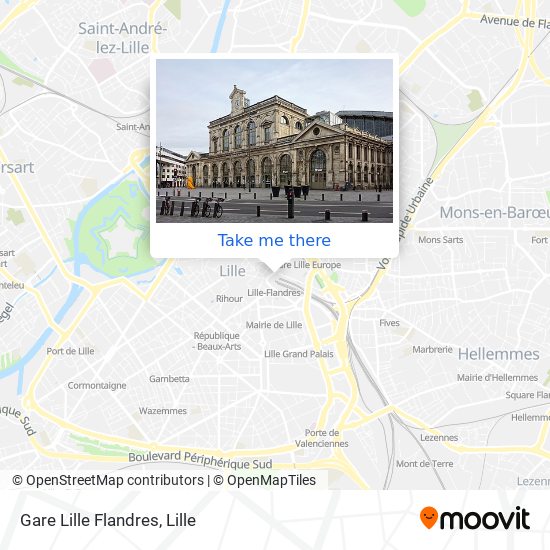 Mapa Gare Lille Flandres