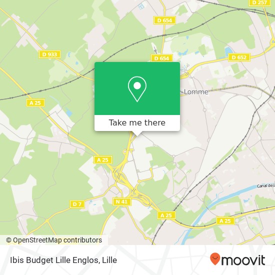 Ibis Budget Lille Englos map