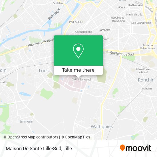 Maison De Santé Lille-Sud map