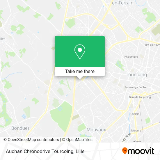 Auchan Chronodrive Tourcoing map