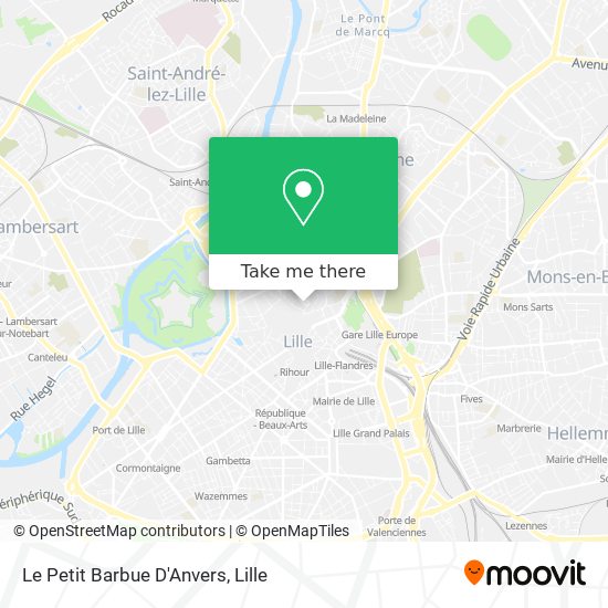 Le Petit Barbue D'Anvers map