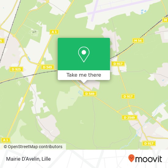 Mairie D'Avelin map