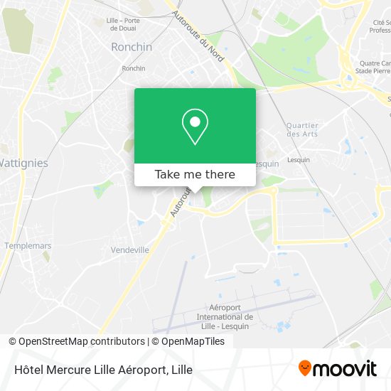 Mapa Hôtel Mercure Lille Aéroport