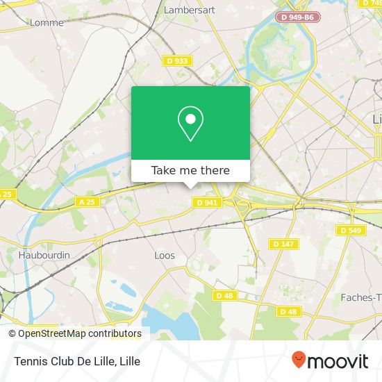 Mapa Tennis Club De Lille