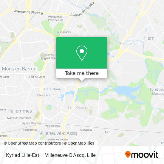 Kyriad Lille-Est – Villeneuve-D'Ascq map