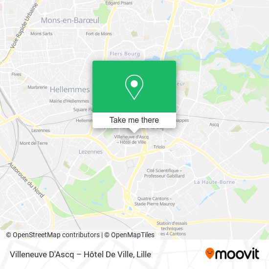 Villeneuve D'Ascq – Hôtel De Ville map