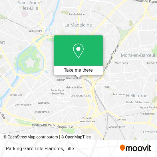 Parking Gare Lille Flandres map