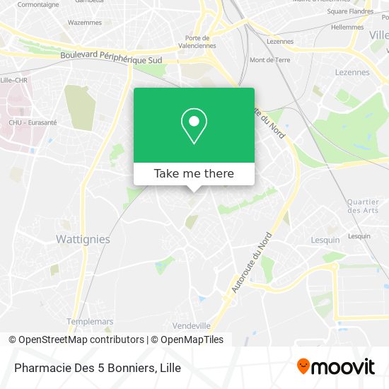 Pharmacie Des 5 Bonniers map