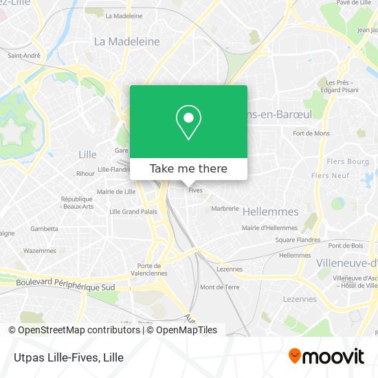 Utpas Lille-Fives map