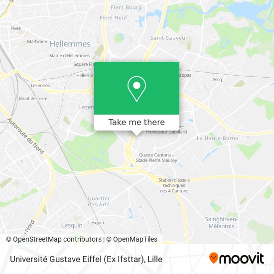 Université Gustave Eiffel (Ex Ifsttar) map
