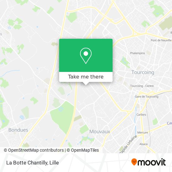 La Botte Chantilly map