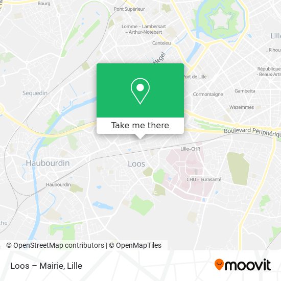 Loos – Mairie map