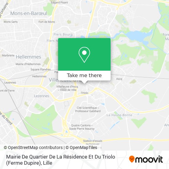 Mapa Mairie De Quartier De La Résidence Et Du Triolo (Ferme Dupire)