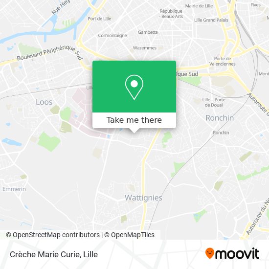 Crèche Marie Curie map